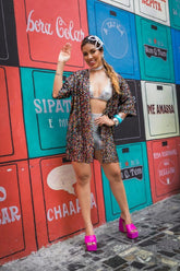 Kimono Feminino Paetê Carnaval Glow Statement